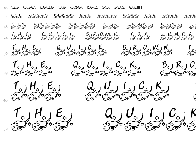 KR Winds of Change font waterfall